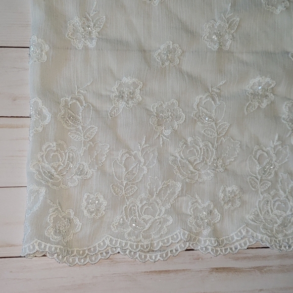 White Sheer Sequin Blouse - Abercrombie Kids - Picture 2 of 6